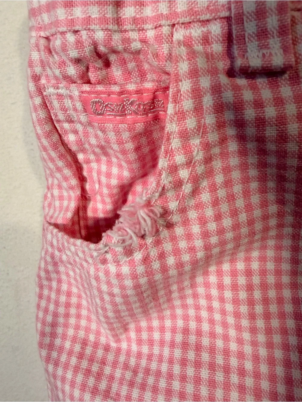 Vintage Oshkosh Pink Gingham Shorts